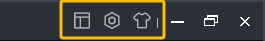 Settings bar icons: layout, settings, colour scheme